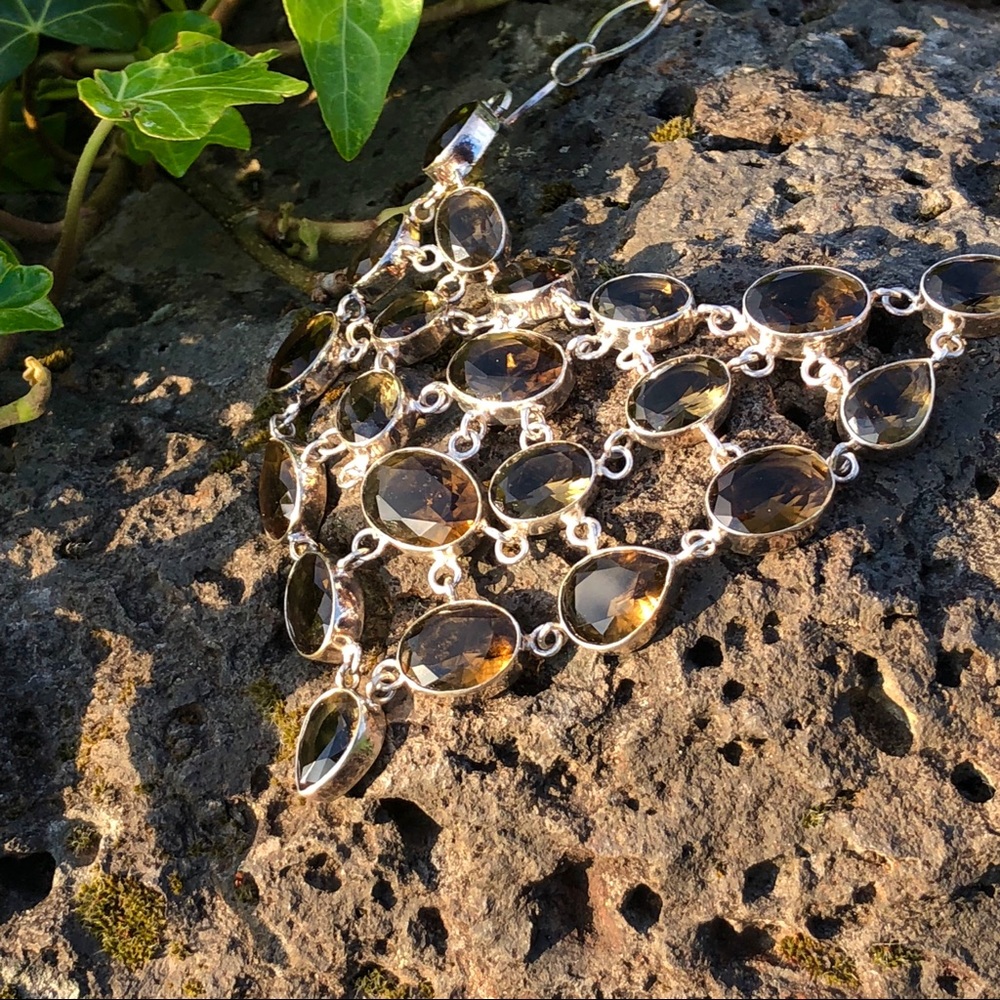 SOLD Smokey topaz necklace - Picture 7 of 8